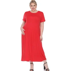 Short Sleeves Maxi Dress - Plus