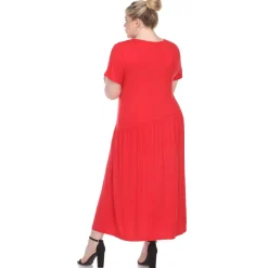 Short Sleeves Maxi Dress - Plus