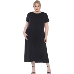 Short Sleeves Maxi Dress - Plus