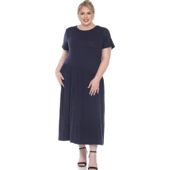 Short Sleeves Maxi Dress - Plus