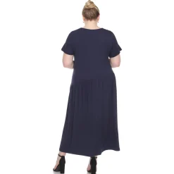Short Sleeves Maxi Dress - Plus