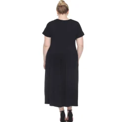 Short Sleeves Maxi Dress - Plus