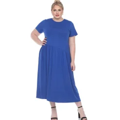 Short Sleeves Maxi Dress - Plus