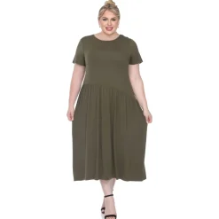 Short Sleeves Maxi Dress - Plus