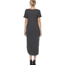 Short Sleeve V-neck Maxi Dress