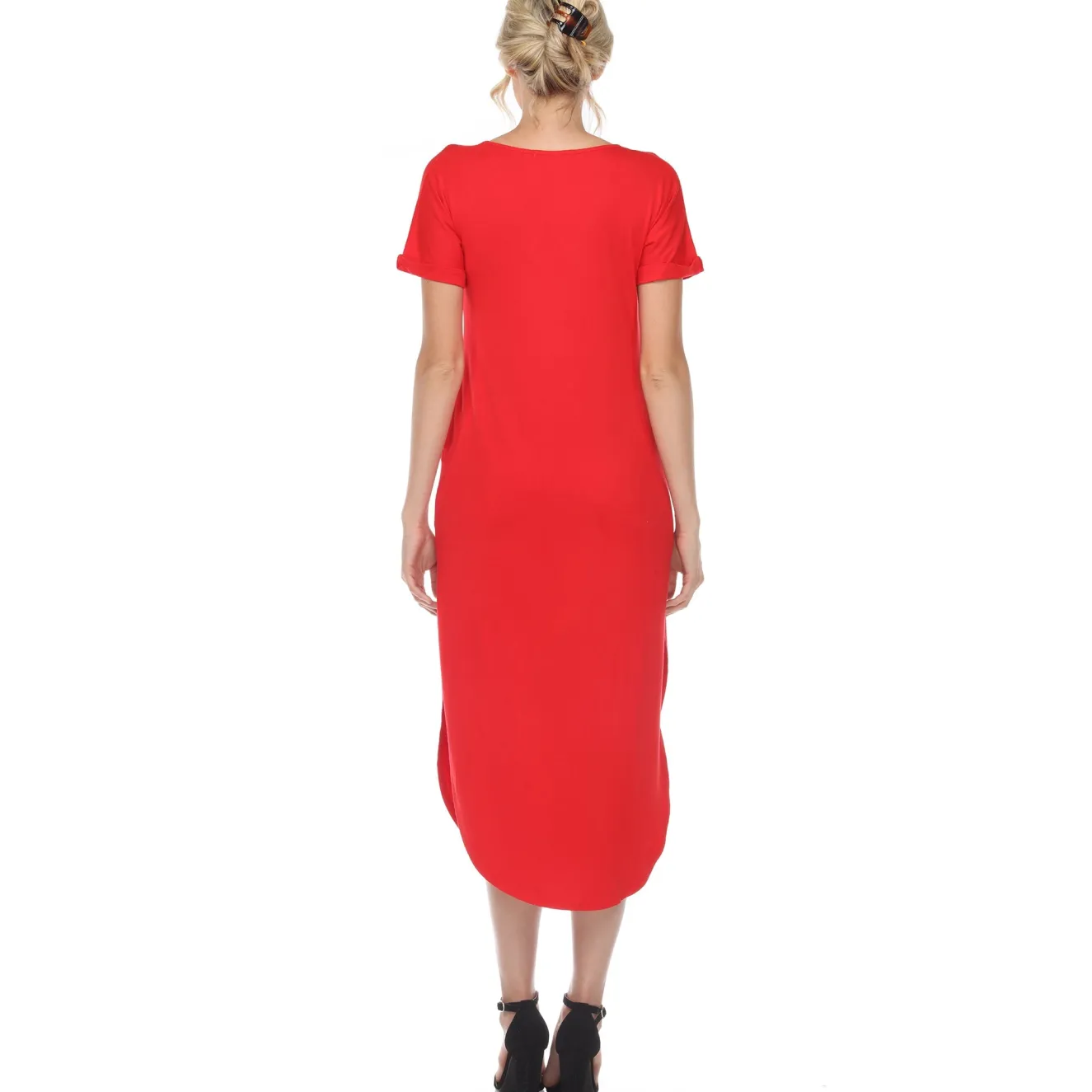 Short Sleeve V-neck Maxi Dress