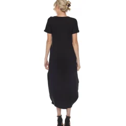 Short Sleeve V-neck Maxi Dress