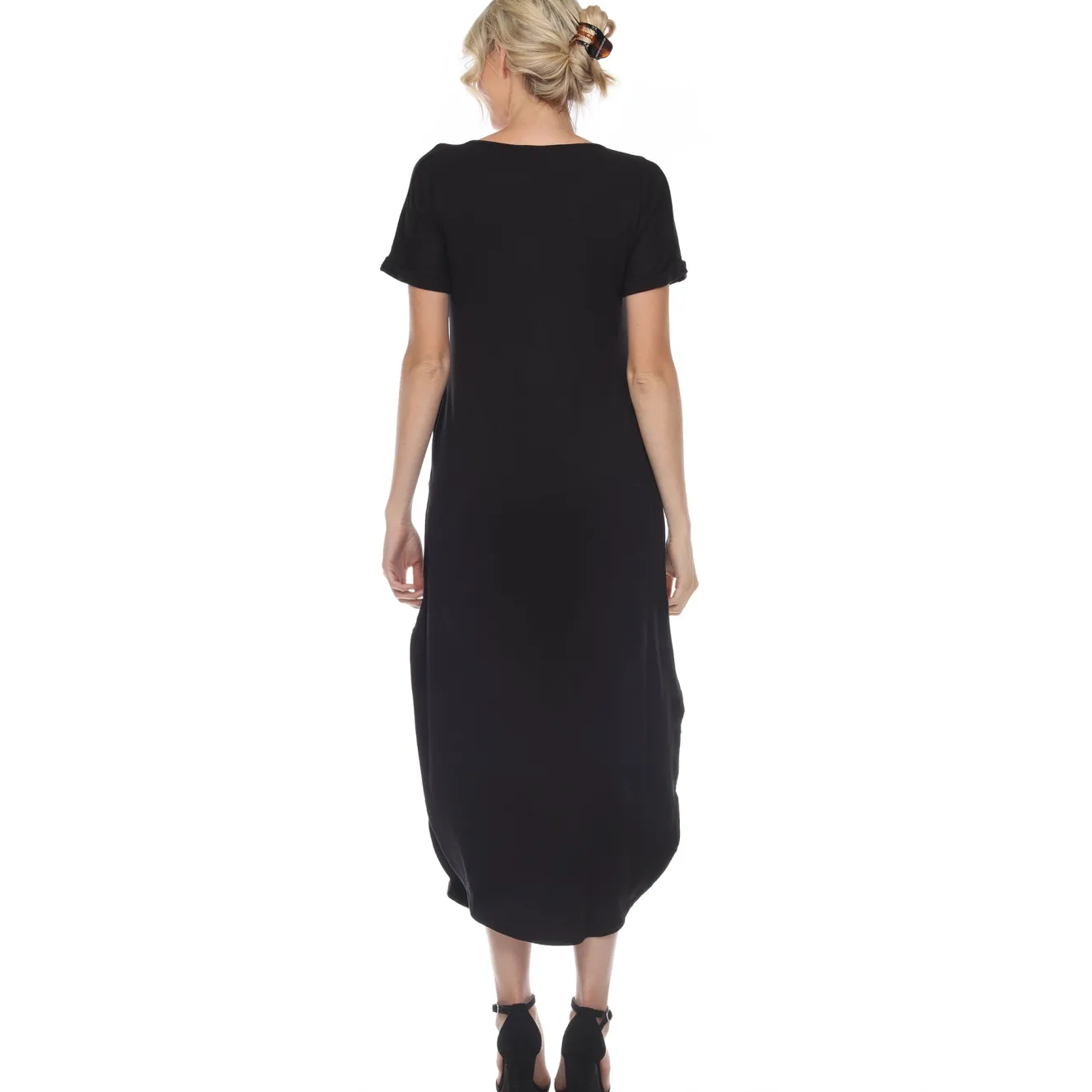 Short Sleeve V-neck Maxi Dress