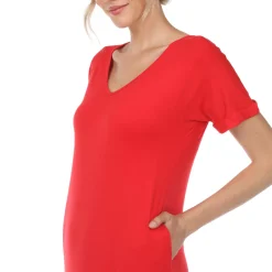 Short Sleeve V-neck Maxi Dress
