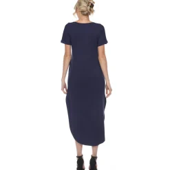 Short Sleeve V-neck Maxi Dress