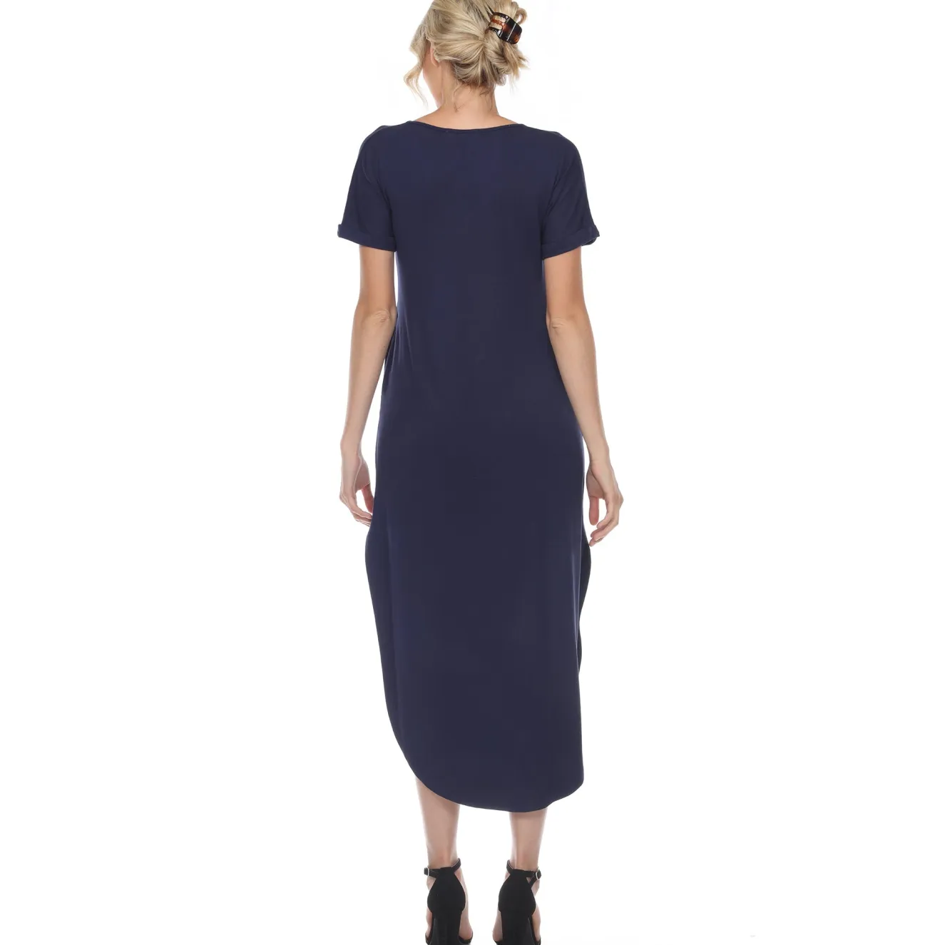 Short Sleeve V-neck Maxi Dress