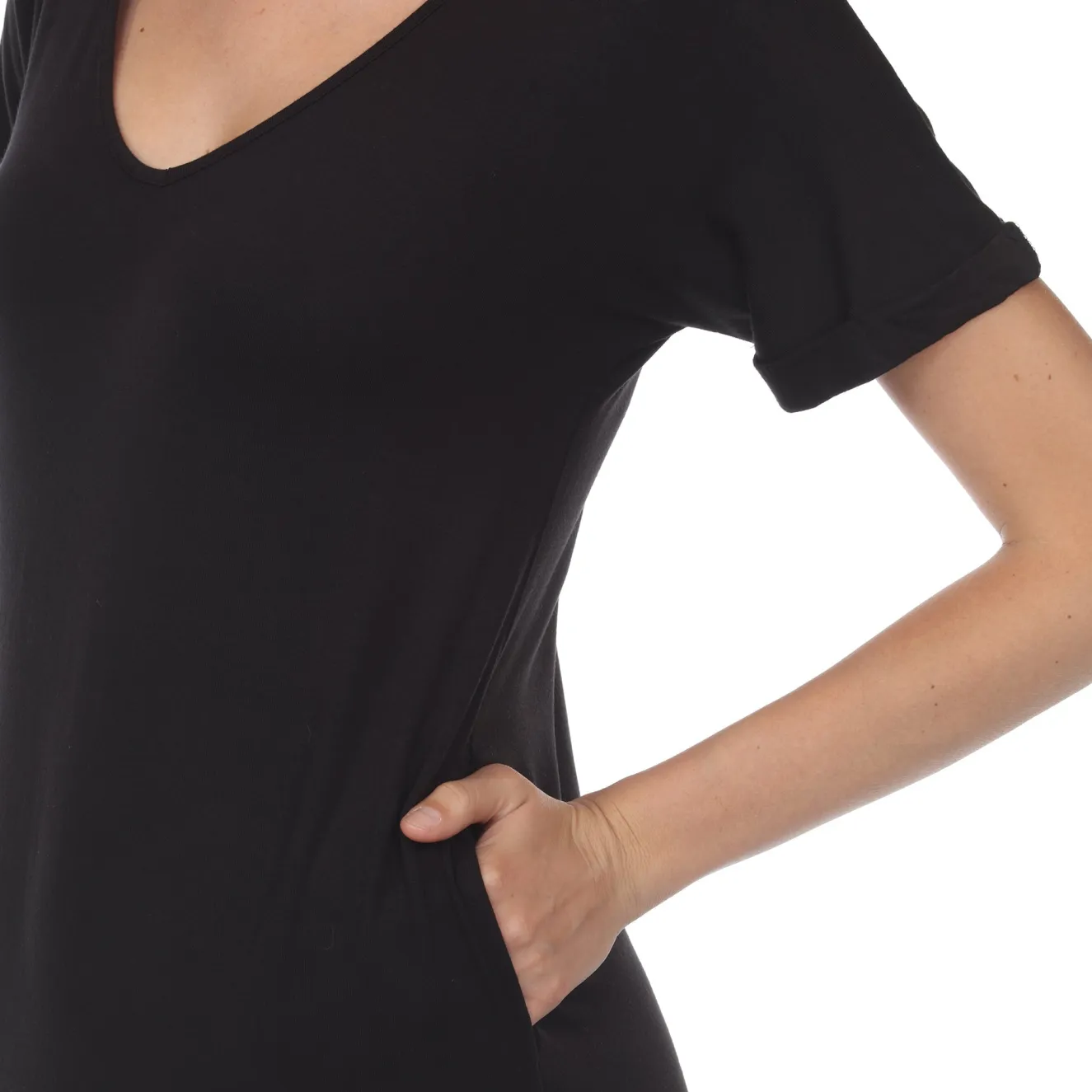 Short Sleeve V-neck Maxi Dress