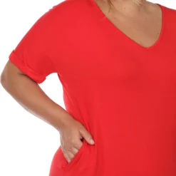 Short Sleeve V-neck Maxi Dress - Plus