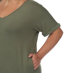 Short Sleeve V-neck Maxi Dress - Plus