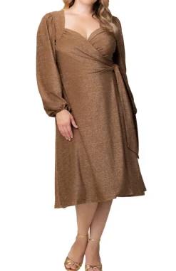 Socialite Sweetheart Dress - Plus - Mocha Sparkle
