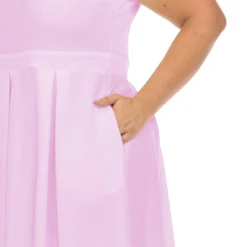 Solid Fit and Flare Dress - Plus
