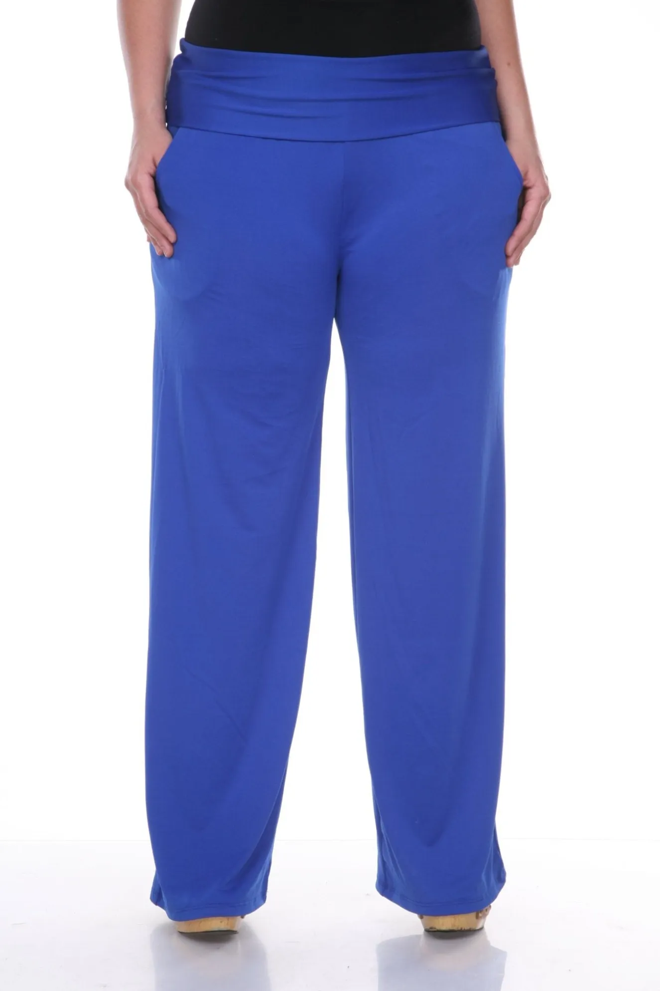 Solid Palazzo Pants - Plus