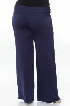 Solid Palazzo Pants - Plus