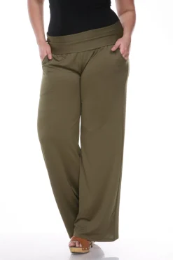 Solid Palazzo Pants - Plus