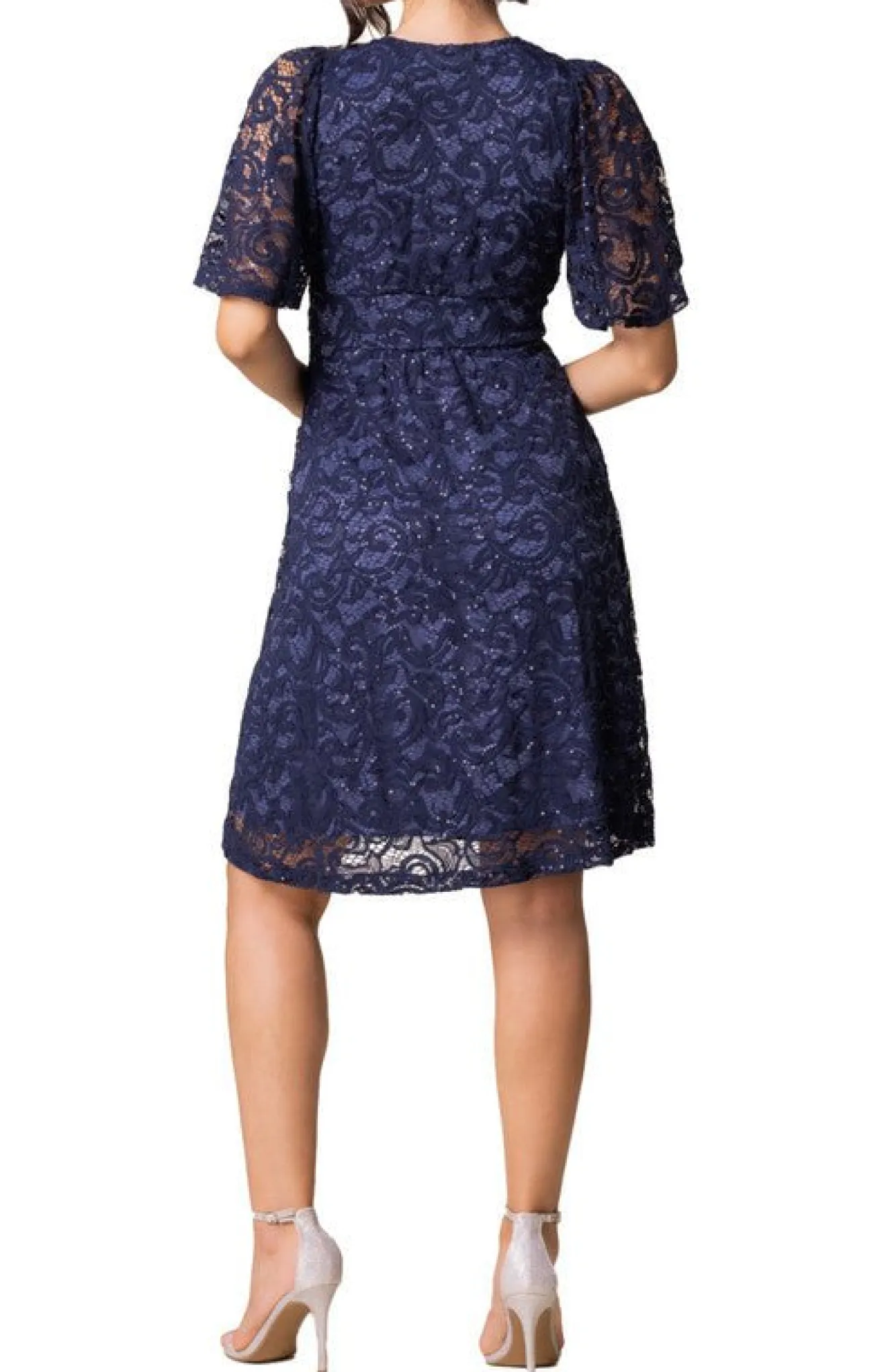 Starry Sequin Lace Cocktail Dress