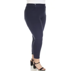 Super Soft Elastic Waistband Scuba Pants - Plus