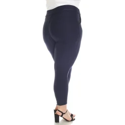 Super Soft Elastic Waistband Scuba Pants - Plus