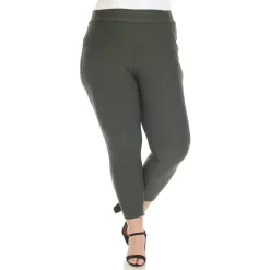 Super Soft Elastic Waistband Scuba Pants - Plus