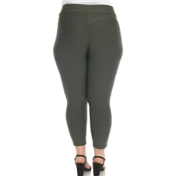 Super Soft Elastic Waistband Scuba Pants - Plus