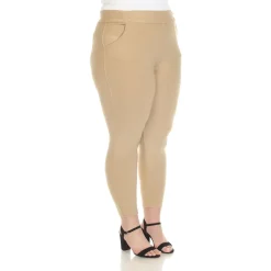 Super Soft Elastic Waistband Scuba Pants - Plus