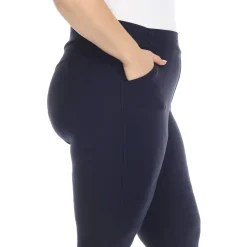 Super Soft Elastic Waistband Scuba Pants - Plus
