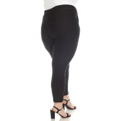 Super Soft Elastic Waistband Scuba Pants - Plus