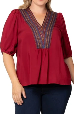 Tacoma Trim Neckline Top - Plus
