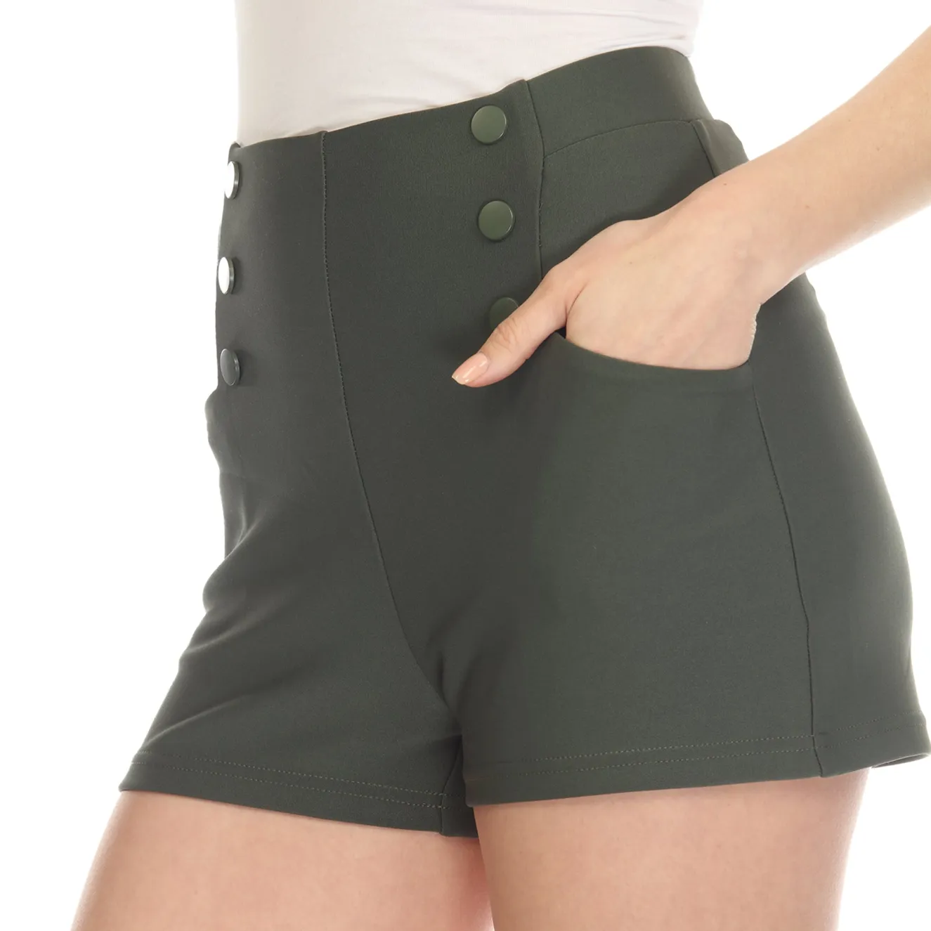 Tailored Front Button Shorts