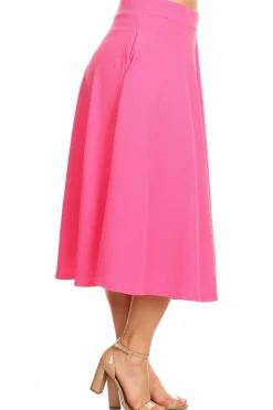 Tasmin Flare Midi Skirts - Plus