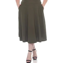 Tasmin Flare Midi Skirts - Plus