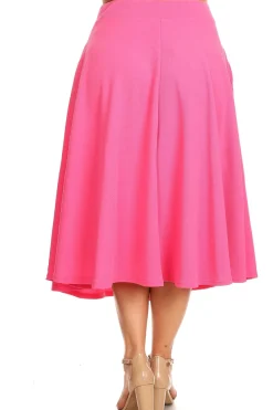 Tasmin Flare Midi Skirts - Plus
