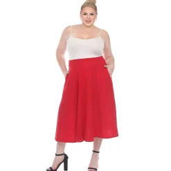 Tasmin Flare Midi Skirts - Plus