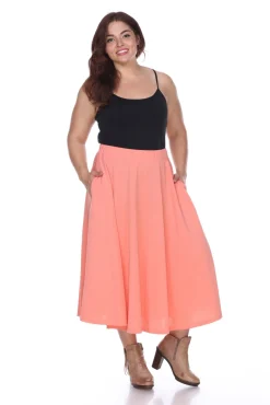 Tasmin Flare Midi Skirts - Plus