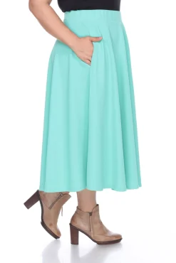 Tasmin Flare Midi Skirts - Plus