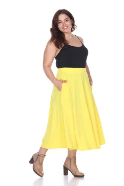 Tasmin Flare Midi Skirts - Plus