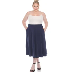 Tasmin Flare Midi Skirts - Plus
