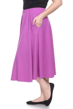 Tasmin Flare Midi Skirts - Plus