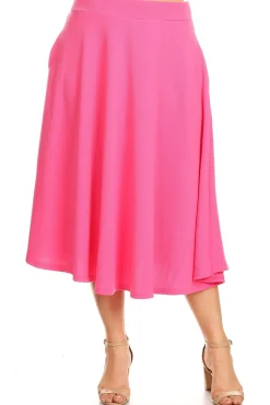 Tasmin Flare Midi Skirts - Plus