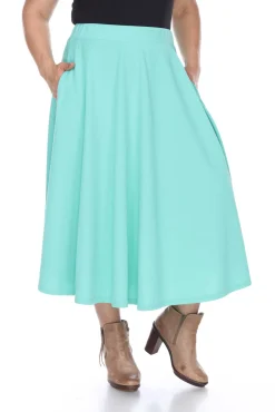 Tasmin Flare Midi Skirts - Plus