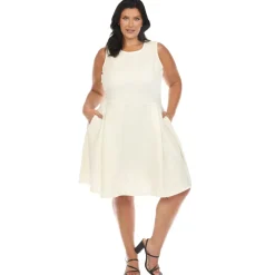 Tweed Fit and Flare Dress - Plus