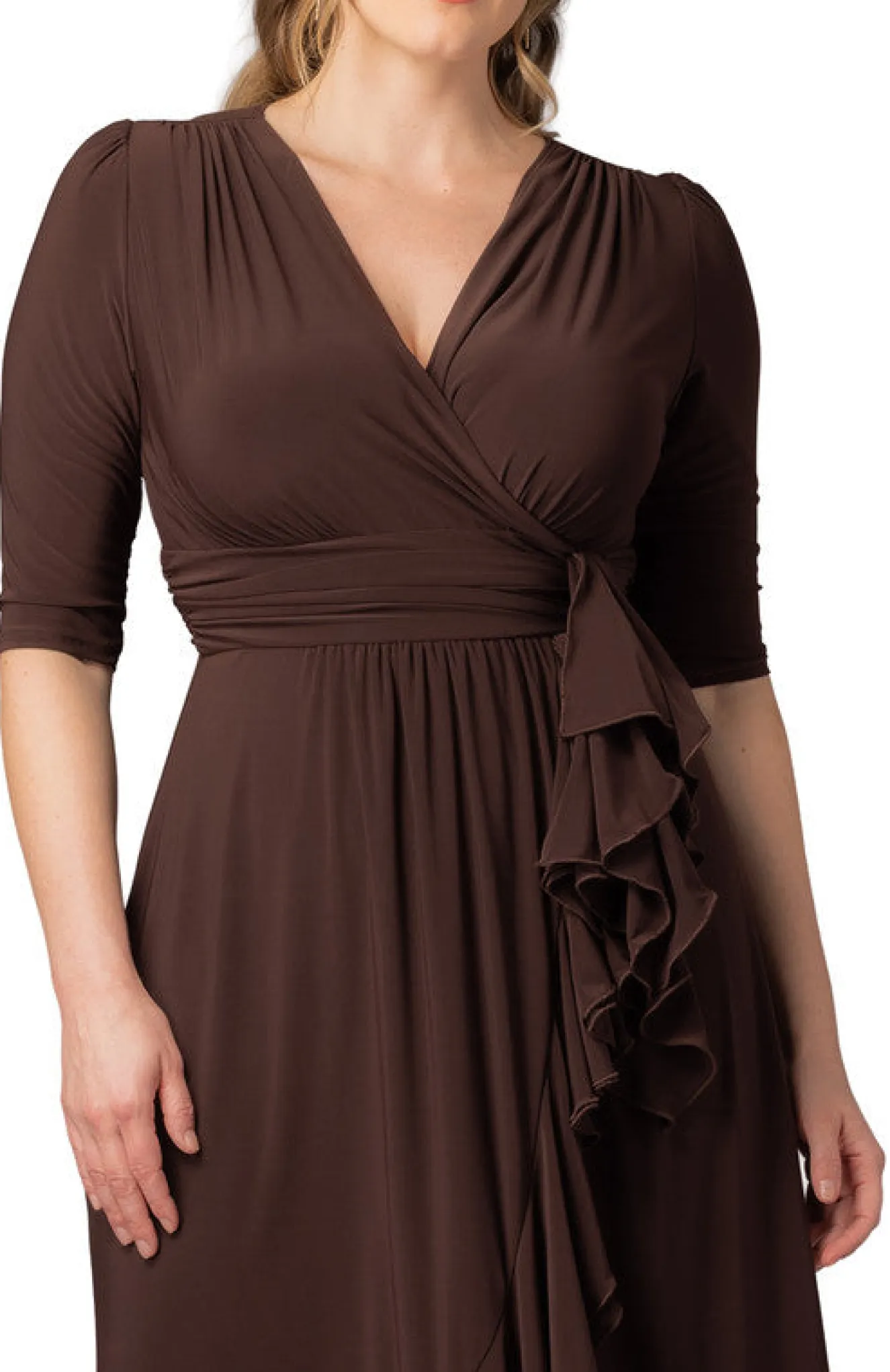 Veronica Ruffle Evening Gown - Plus
