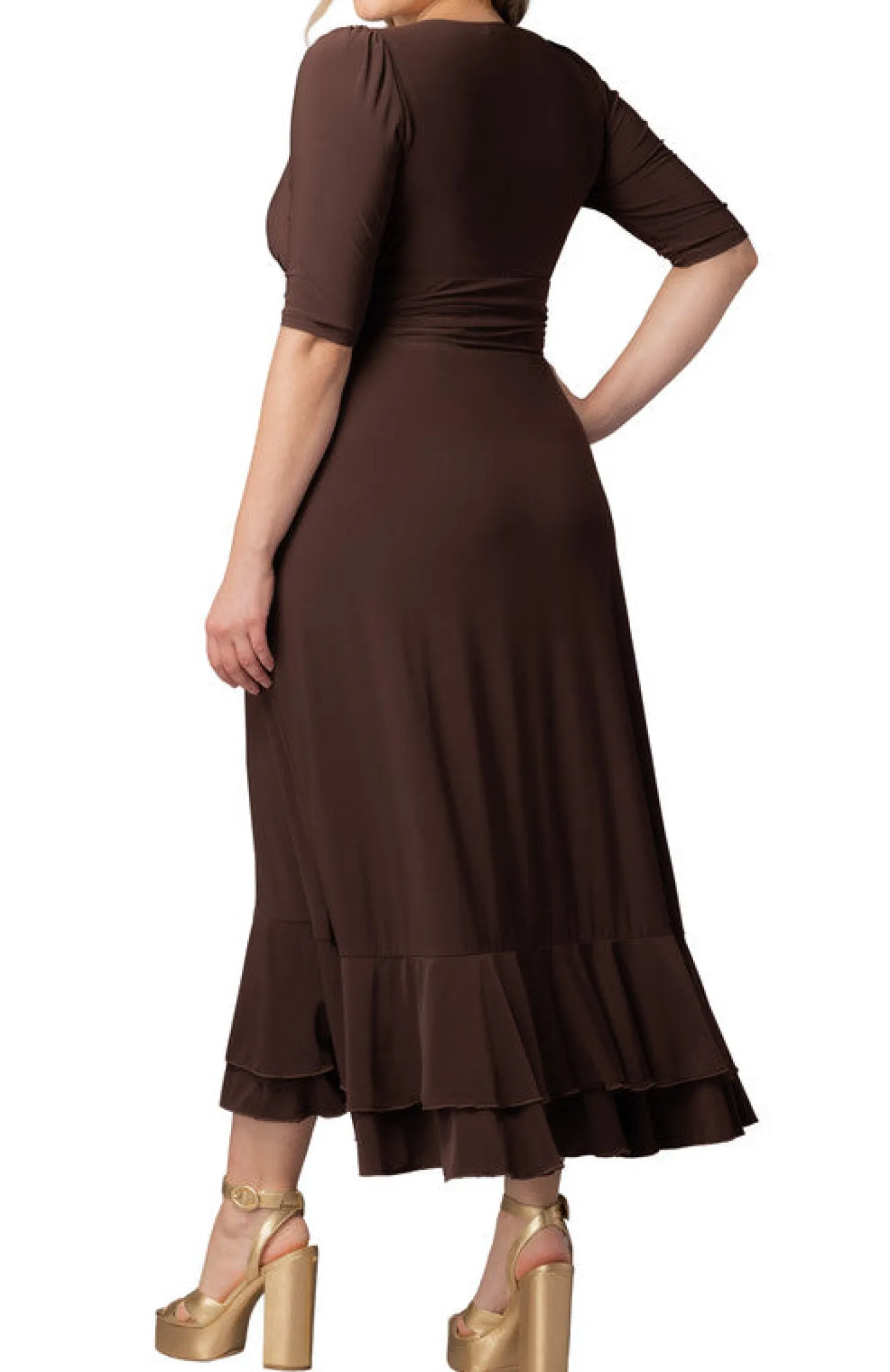 Veronica Ruffle Evening Gown - Plus