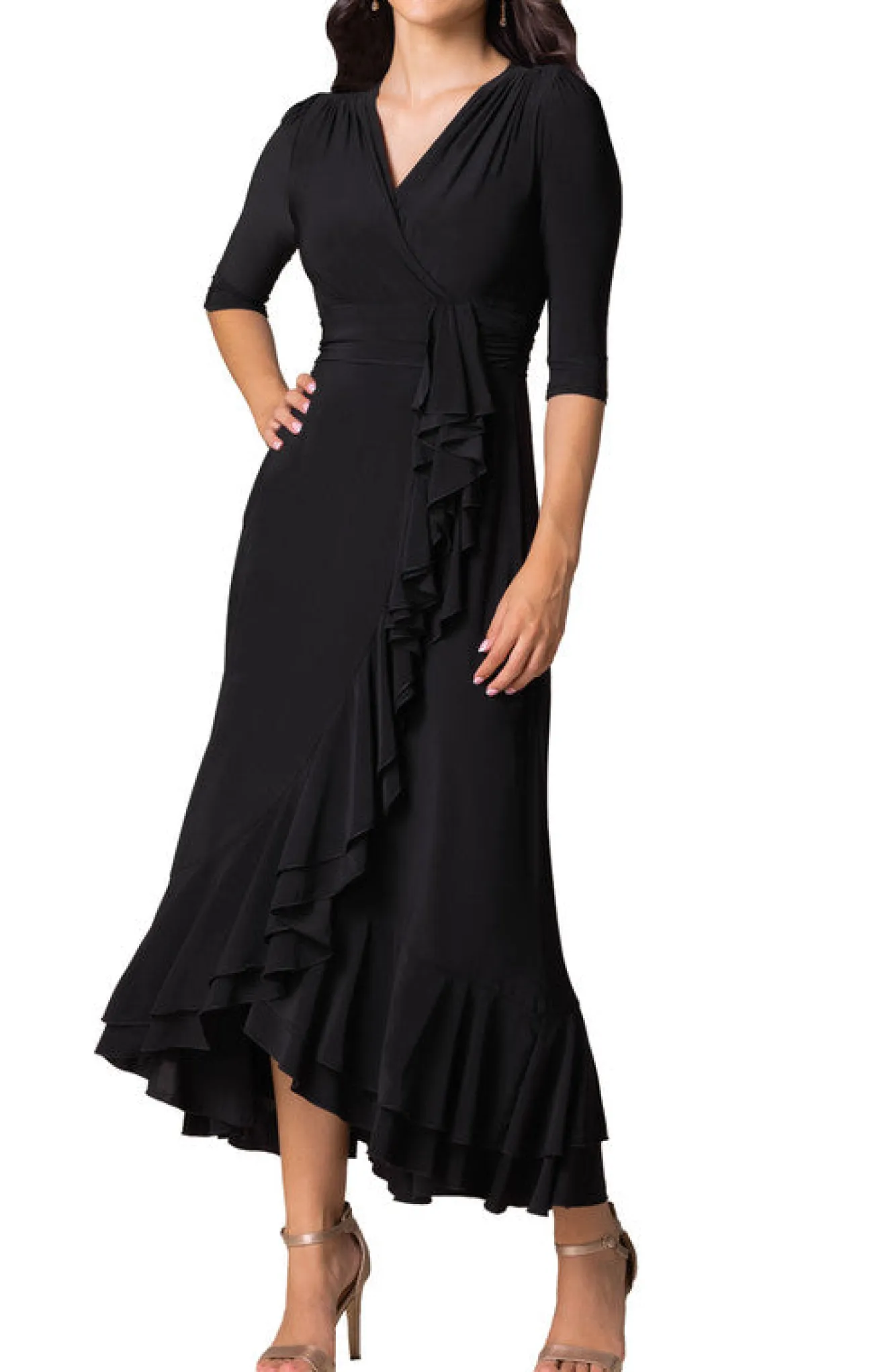 Veronica Ruffle Evening Gown