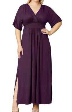 Vienna Maxi Dress in Plum Passion - Plus