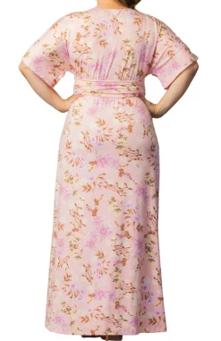 Vienna Maxi Dress- Lively Peach Florals -Plus